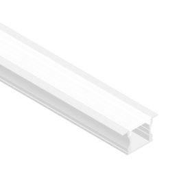Perfil de Aluminio de Embutir 15x17mm Blanco, Cover Opal Blanco x2m