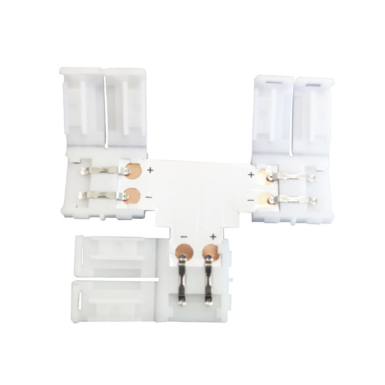 Conector T bipolar para Tiras LED SMD5050-SMD5060 Monocromáticas