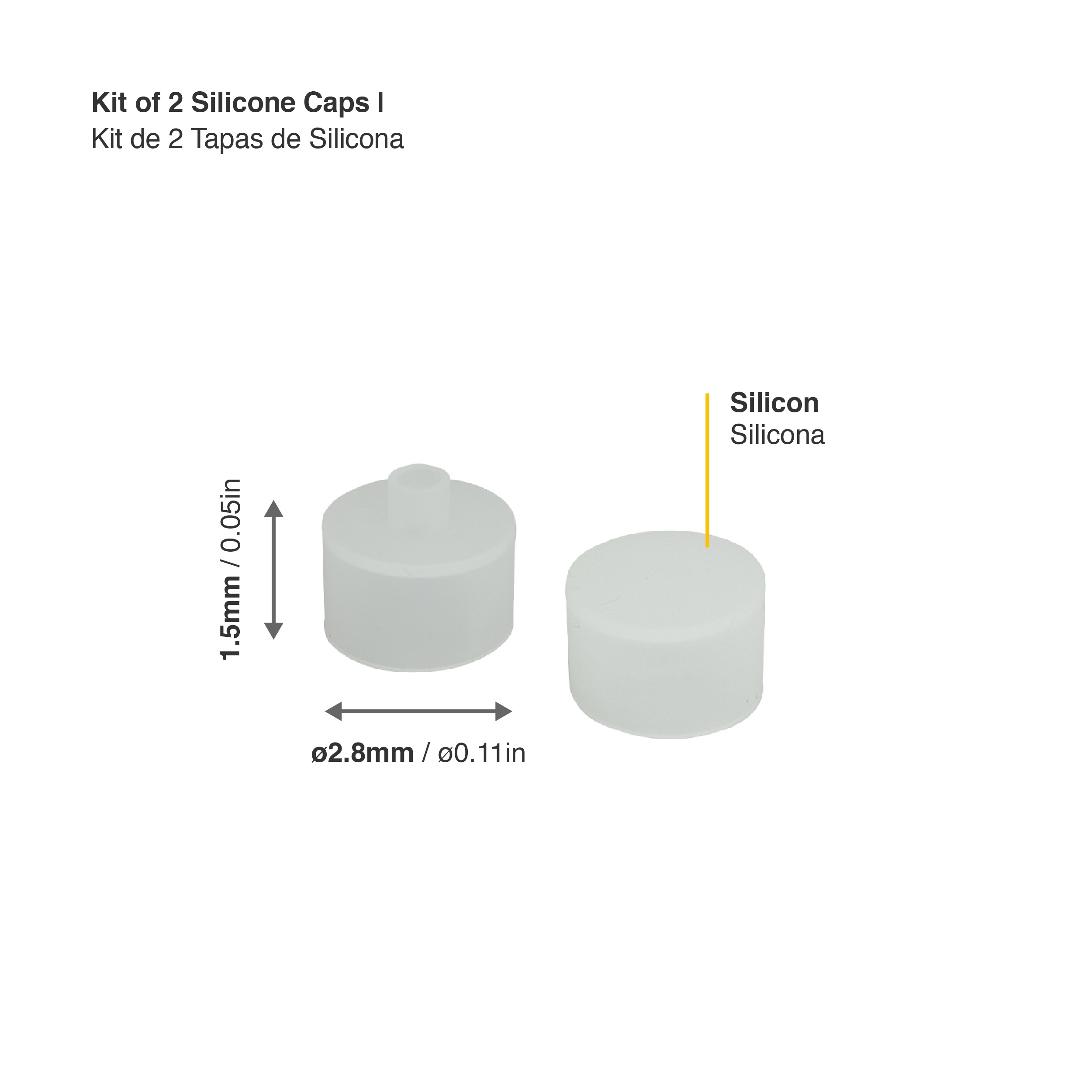 Kit de 2 tapas de Silicona para tex-11/12 
