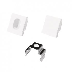 Kit de 2 tapas y 2 clips para perfil de aluminio, PER-32-2M