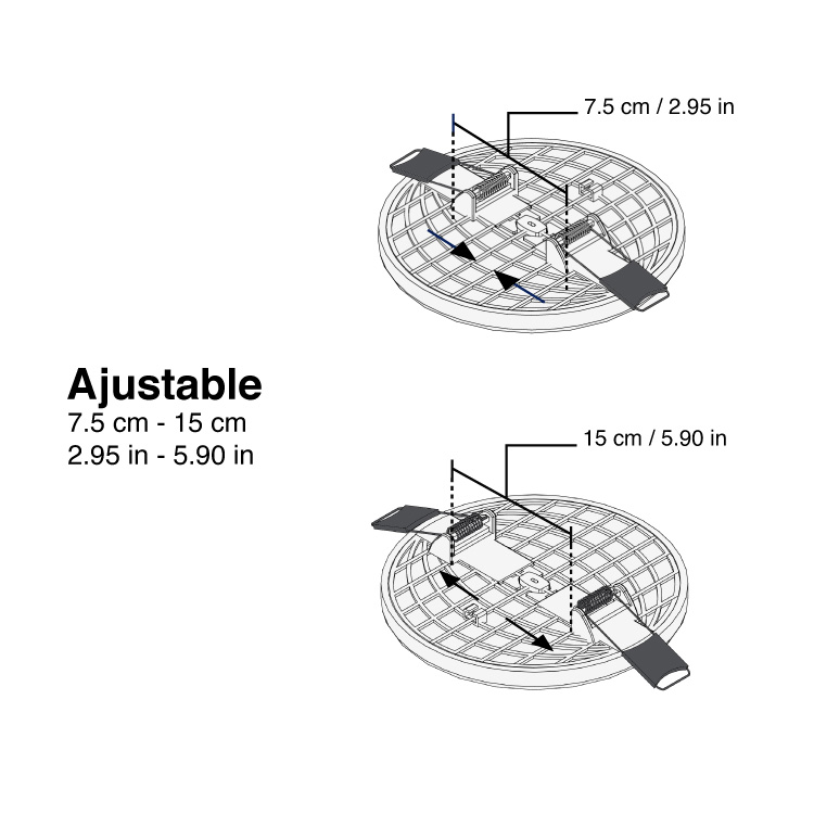Panel LED redondo AJUSTABLE de 17cm 18W 1620lm Cálido De Embutir