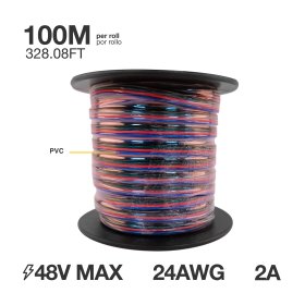 Cable 4 polos de 0.5mm RGB  - 4x0.5mm (24AWG) - 48V Máx  x100m