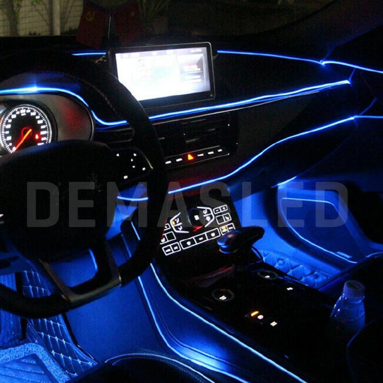 Guirnalda EL, Azul Neón, 3m, x2 Baterías AA, No incluidas