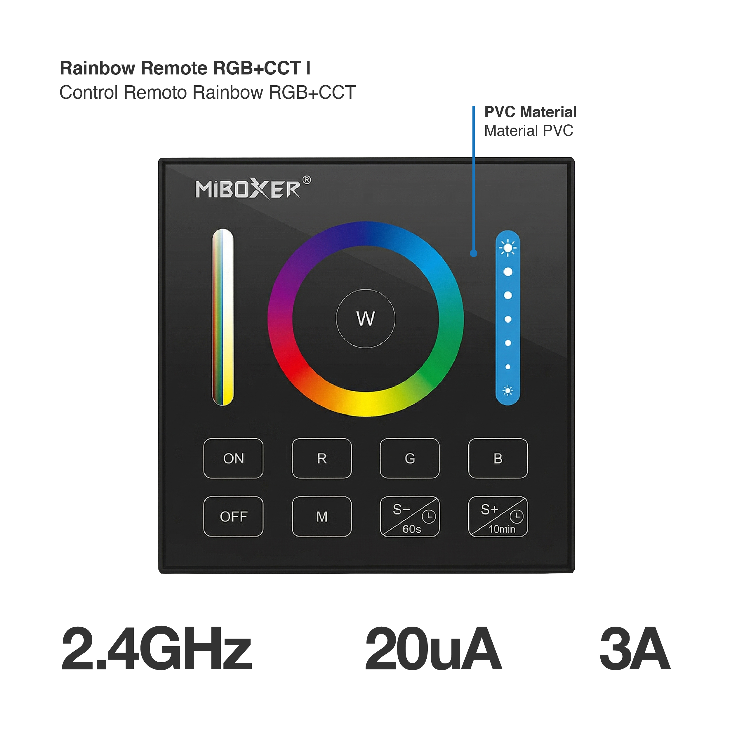 Panel Remoto RGB+CCT 3V 2.4Ghz
