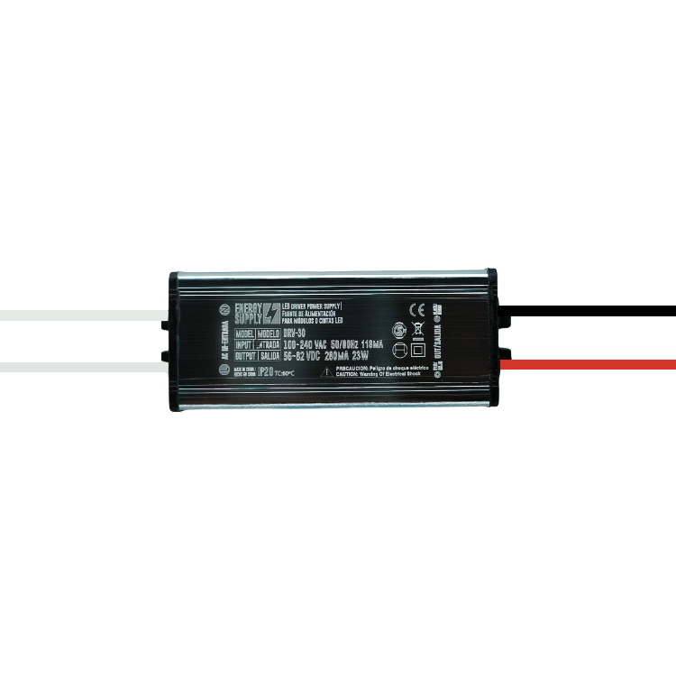 Driver LED, DC 56-82V 23W 280mA, Entrada: AC100-240V (EX DRV-06)