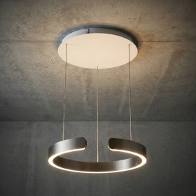 Lámpara LED Suspendida Titanio Negro, Ø40x52cm, 28W CCT Variable 3000-6500K