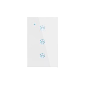 Tecla Smart de Pared Táctil 3 Canales 600W Blanco