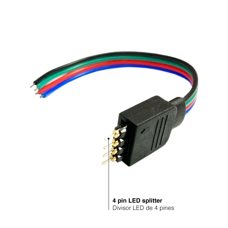 Conector Macho de 4 polos RGB