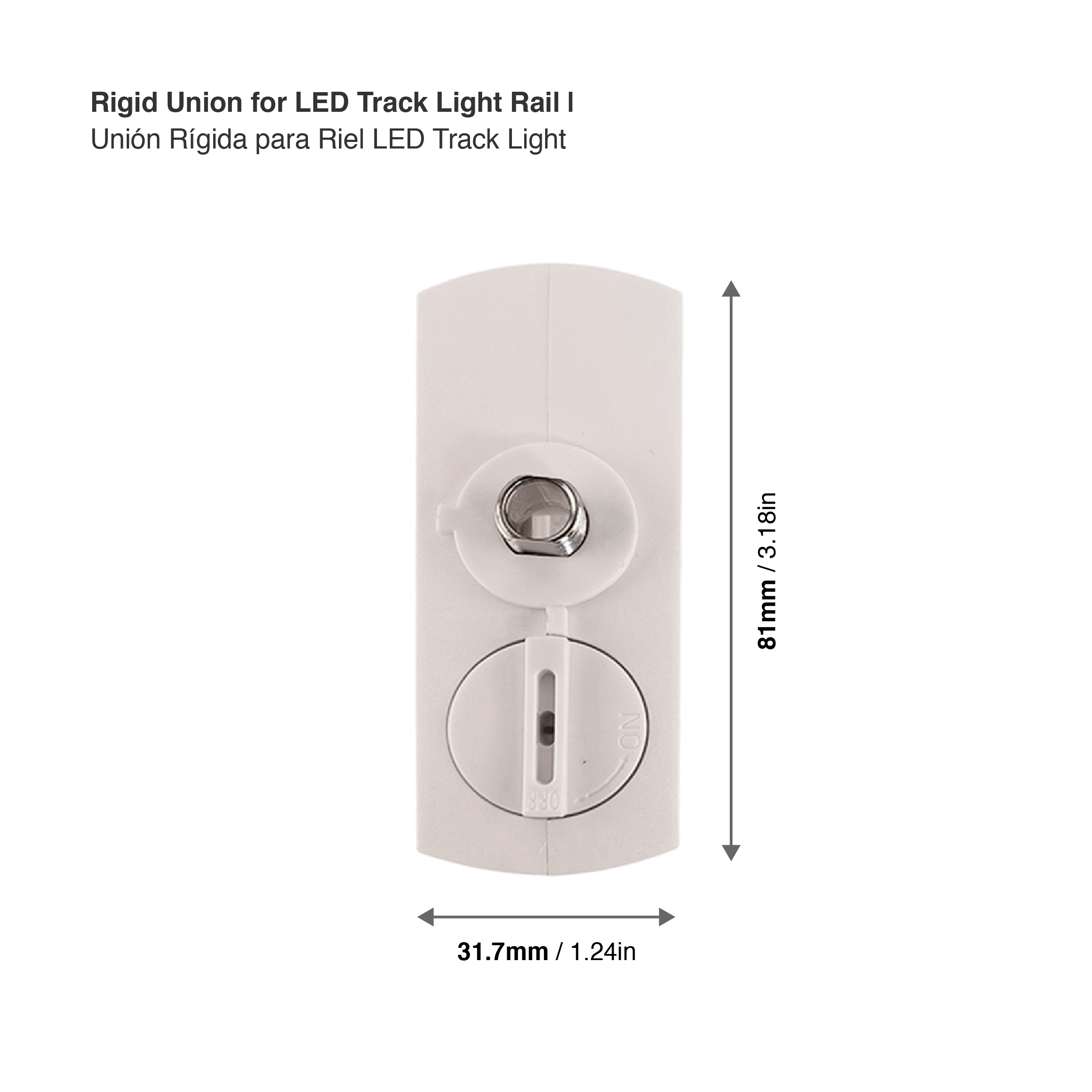 Adaptador para Riel LED Track Light Blanco 