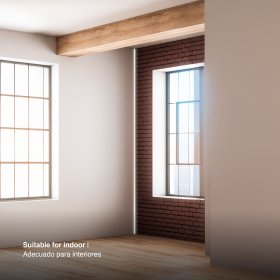 Perfil de Aluminio Esquina Interior de Embutir 50x25,3mm Anodizado, Cover Opal Blanco x1m