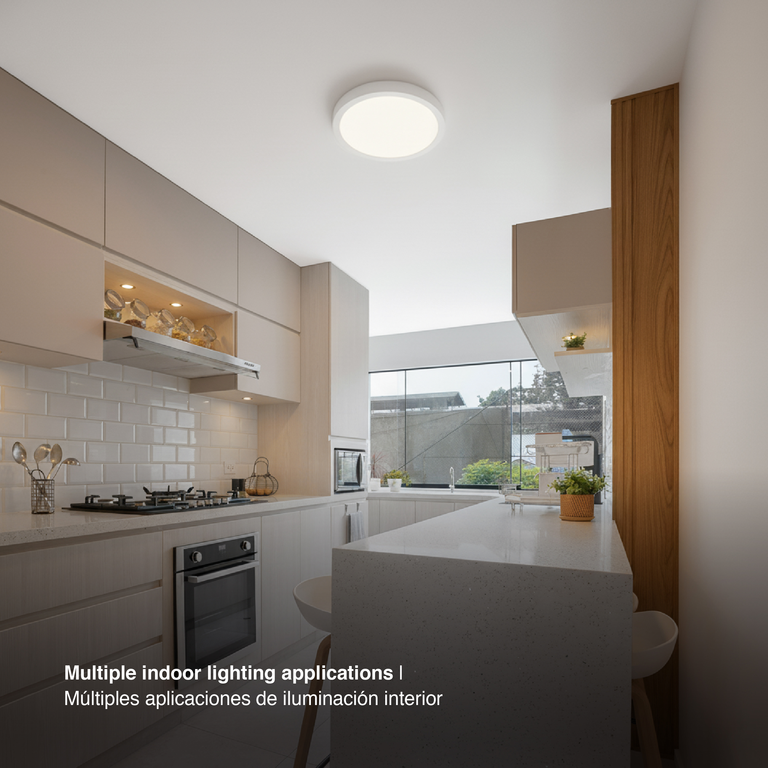 Panel LED Redondo 60cm, 40W, blanco Neutro, Aplicar