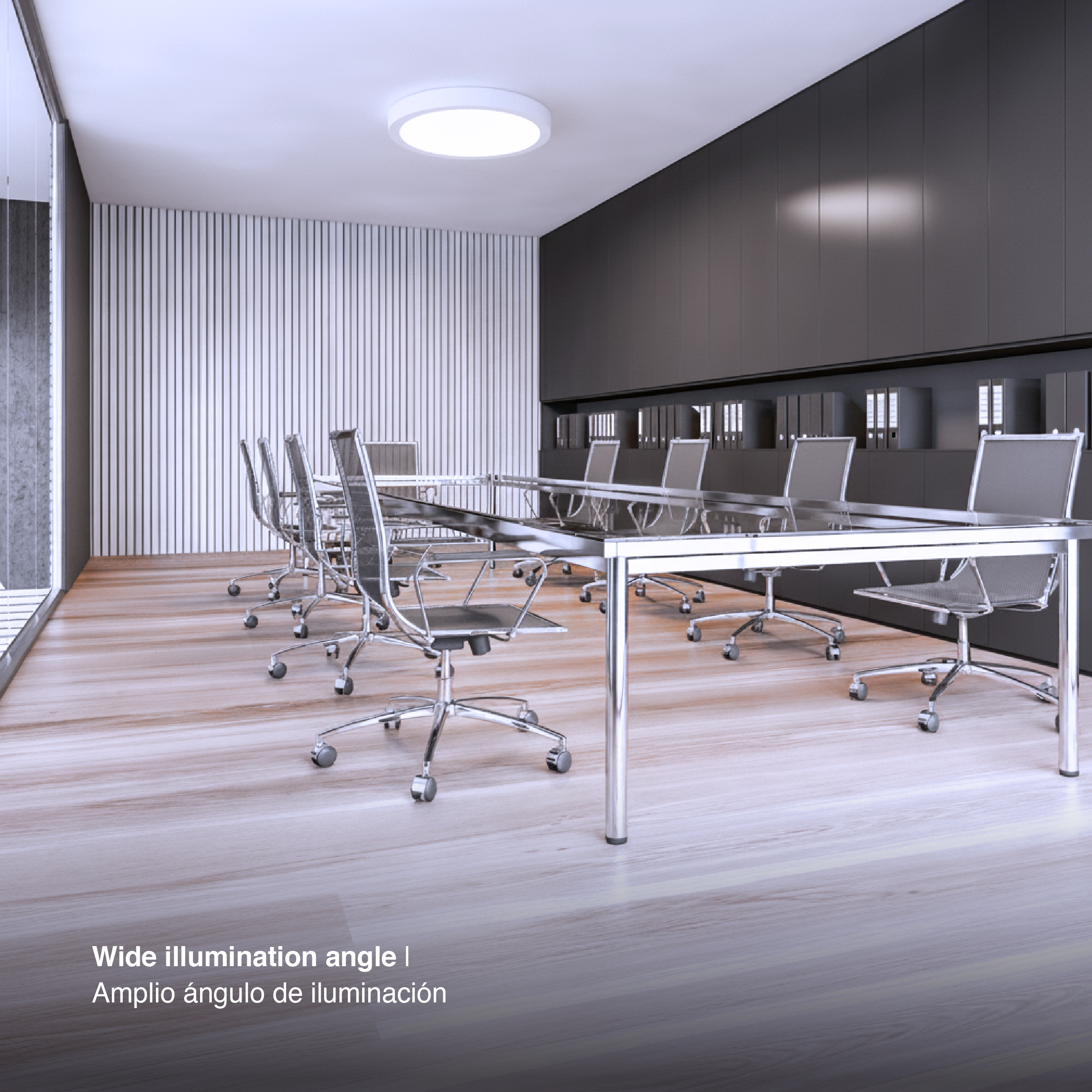 Panel LED Redondo 60cm, 40W, blanco Frío, Aplicar