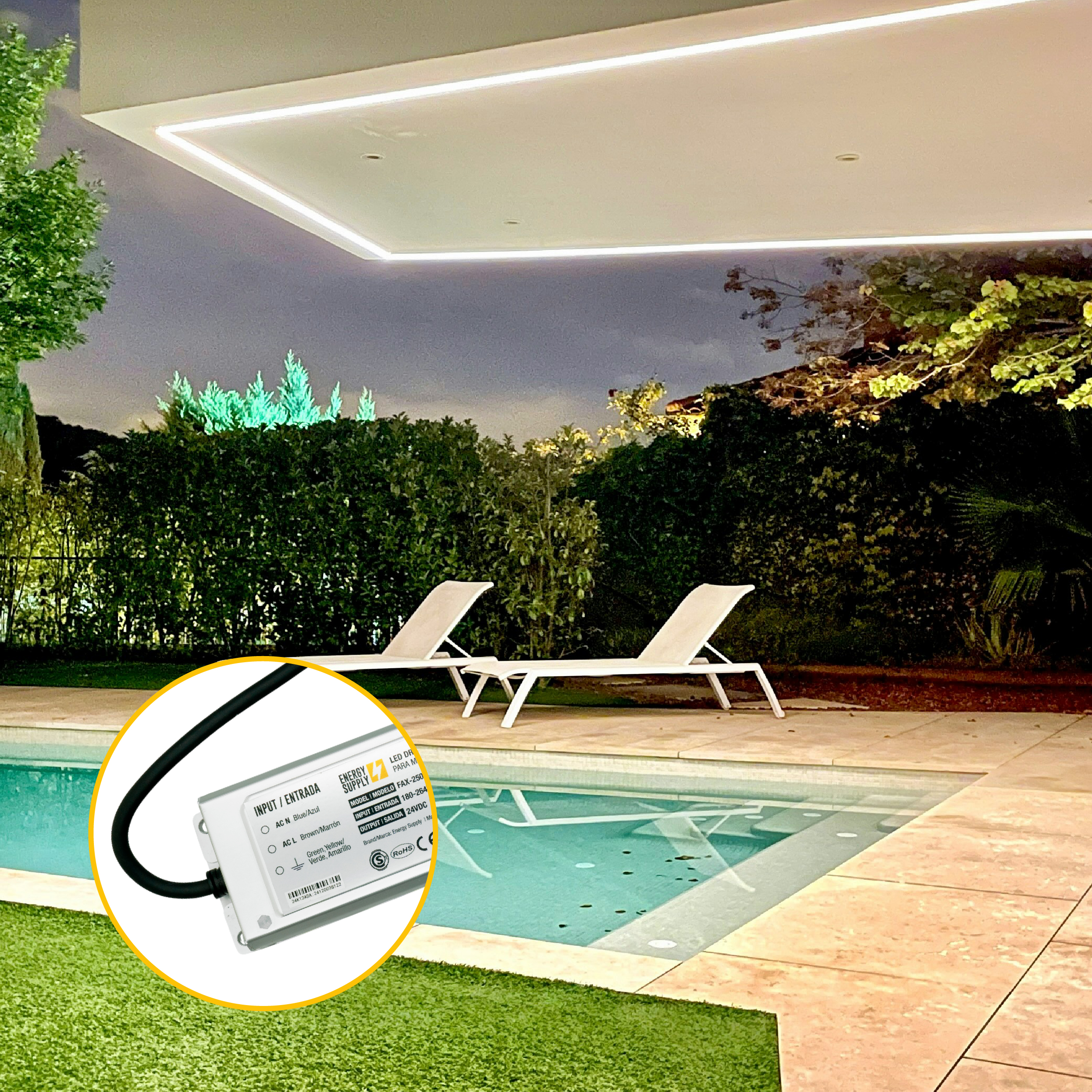 Fuente Switching 24V 10A 250W 90-264VAC Exterior IP67