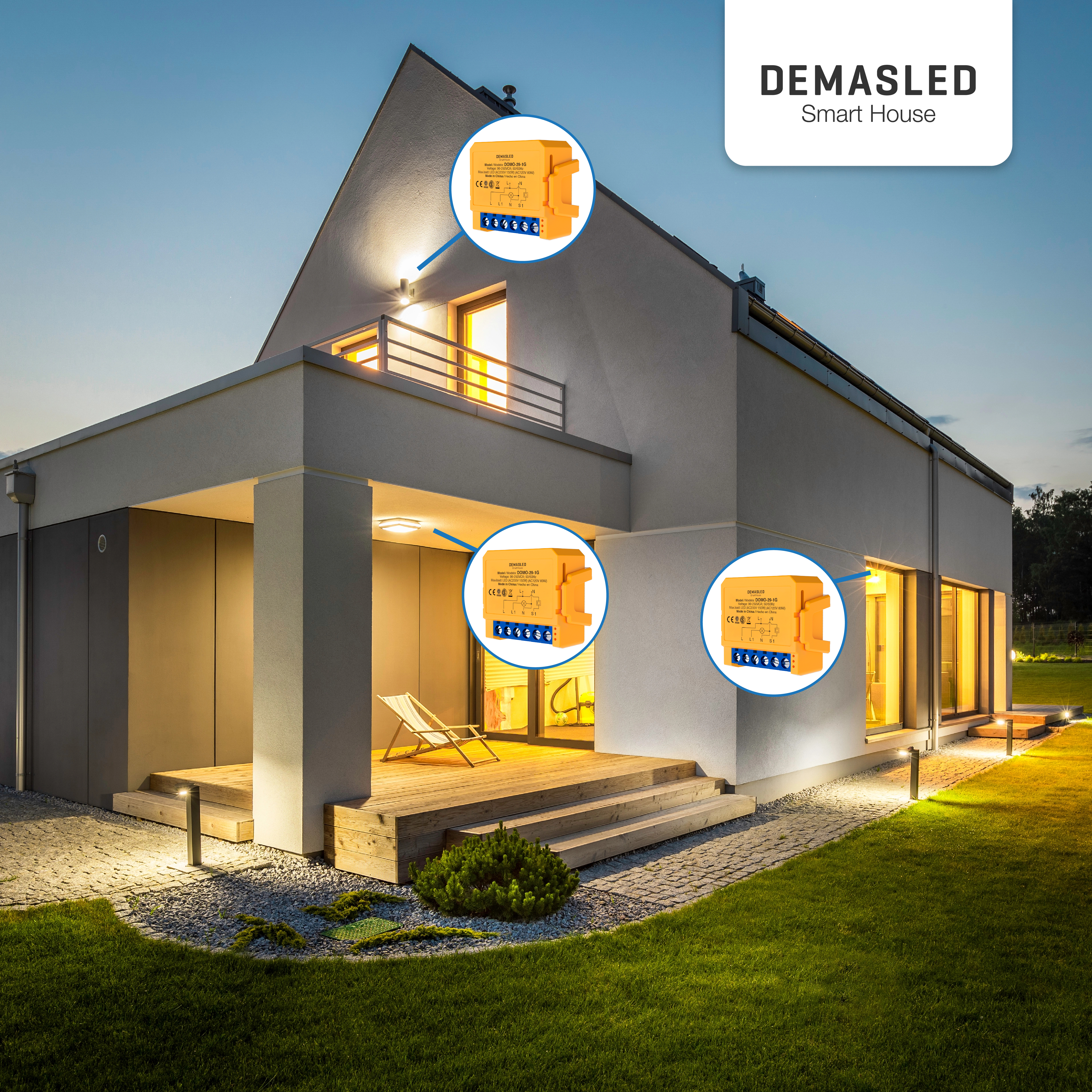 Dimmer Switch WiFi 1 Salida AC100-240V IP20