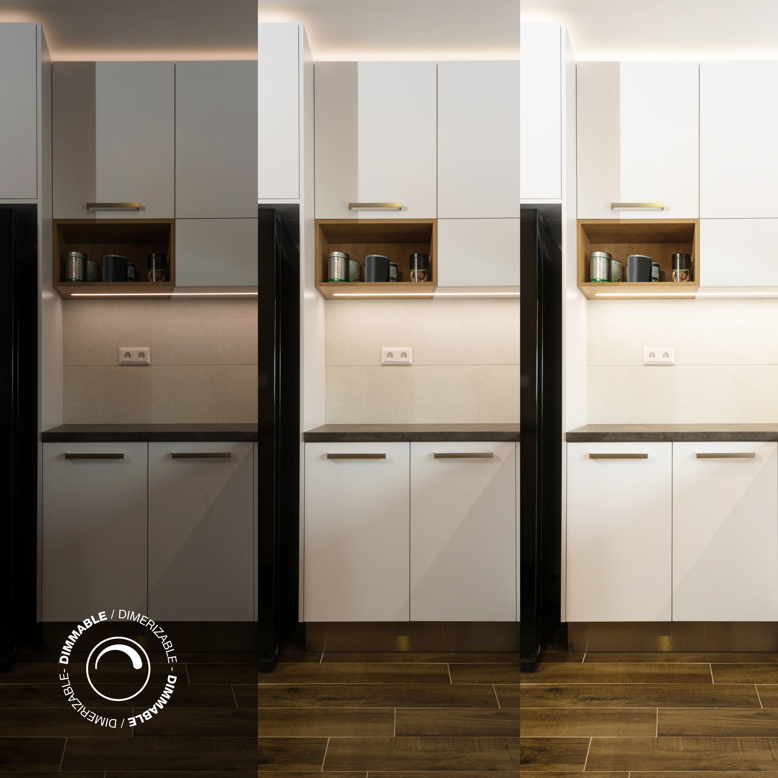 Tira Mini LED SMD2835 IP65 220V 8W/m Neutro 650lm/m 120LEDs/m 50m