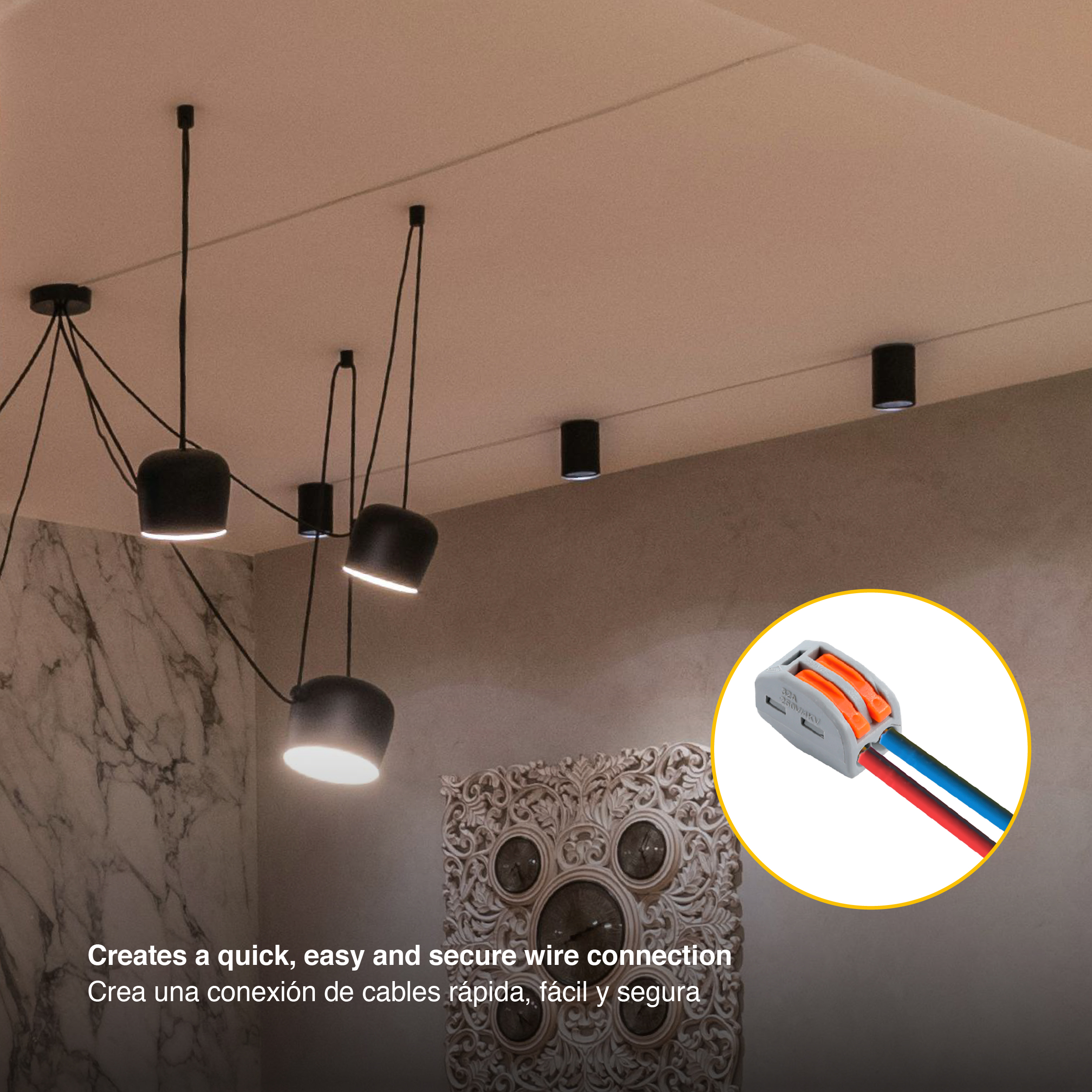 Kit de Conectores Empalme Fast Clip Tipo Wago 2, 3, 4 y 5 Polos x165 piezas