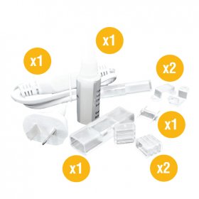 Kit de instalación para tira SMD2835 220Vac de exterior, TSMD-39