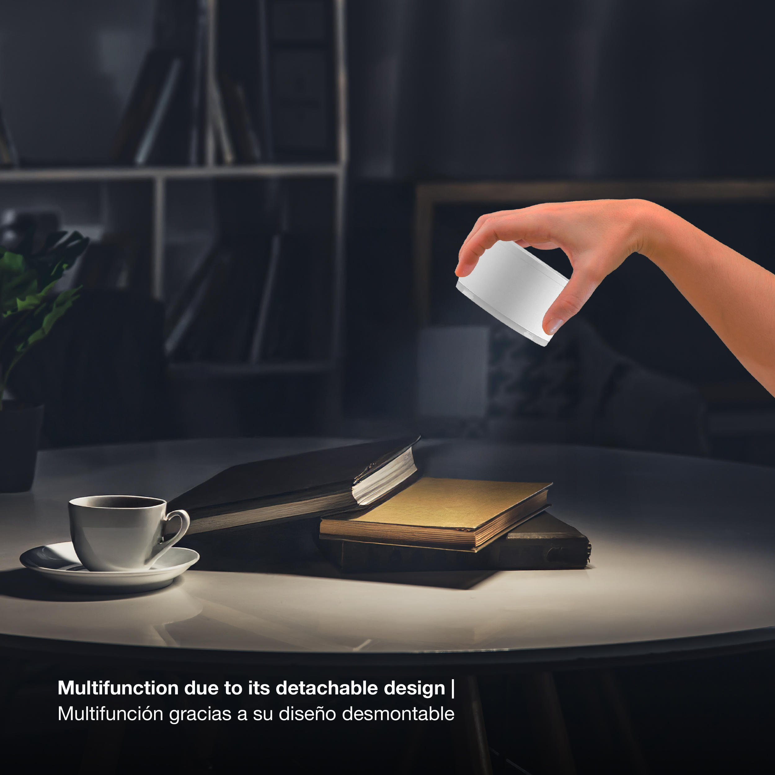 Lámpara Velador Magnético Blanco 3W CCT Batería Recargable 1200mAh