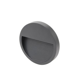 Aplique LED Exterior de Pared Redondo 12cm 6W IP65 Blanco Cálido 220V Negro