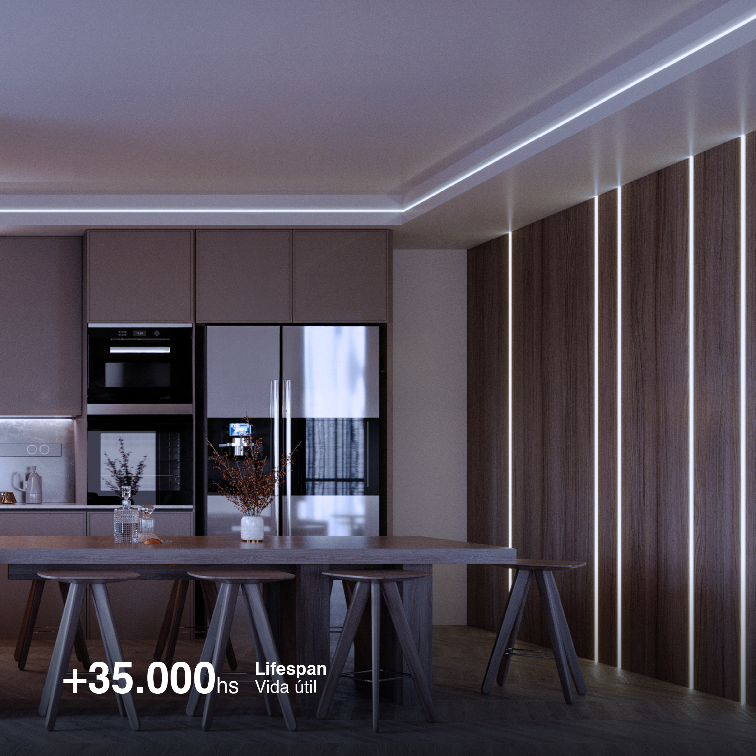 Tira LED COB 24V 25W/m Blanco Frío 2875lm/m 960 LEDs/m, 15mm PCB IP33 x5m 