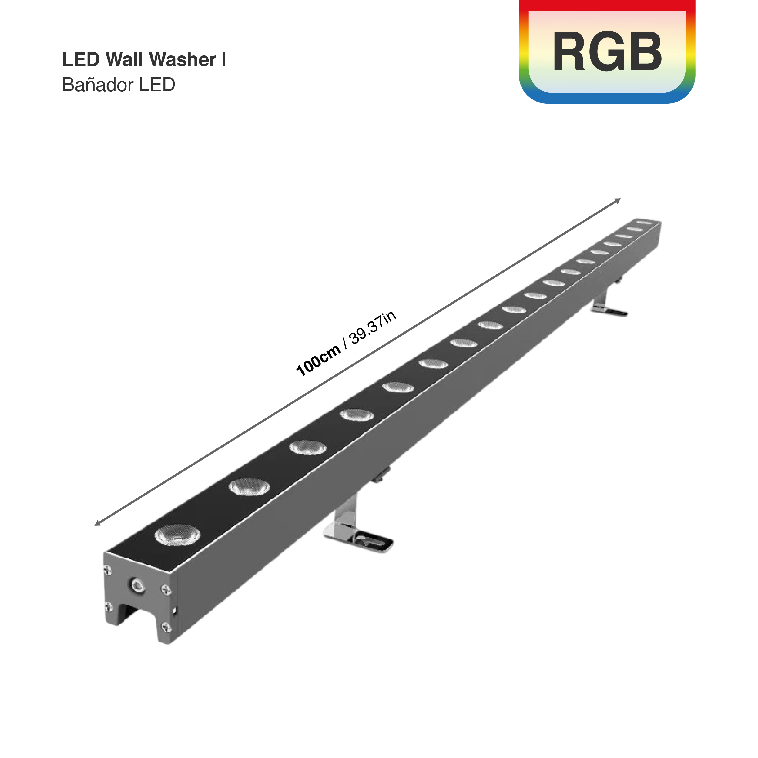 Bañador LED 36W 24VDC RGB IP65,1m