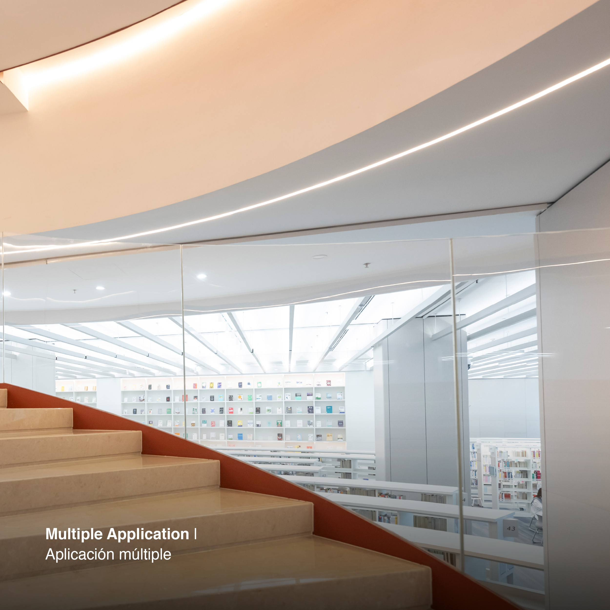 Perfil de Aluminio Flexible con Alas de Embutir 56x15mm Anodizado, Cover Opal Blanco x2m