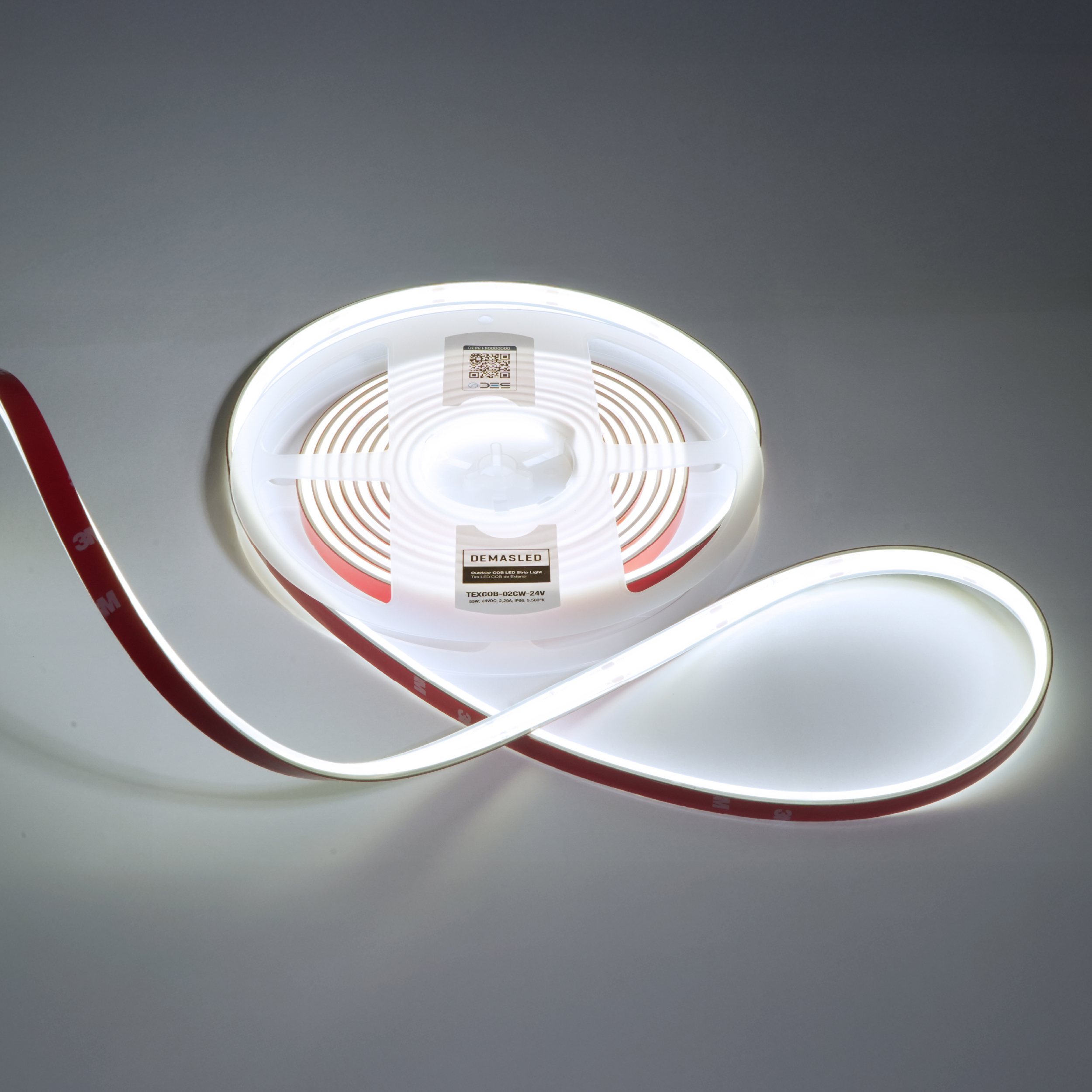 Tira LED COB 24V 11W/m Blanco Frío 1071lm/m 480LEDs/m 11mm IP68, 5m