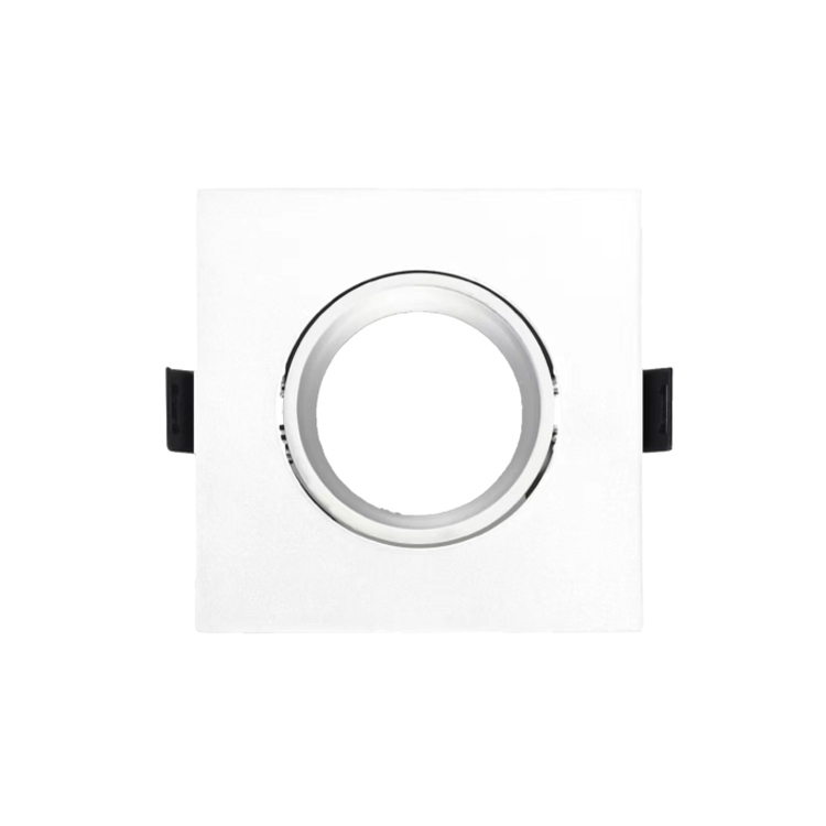 Spot Plástico Móvil Blanco 9.2x9.2cm Corte 7.5cm para Lámparas GU10