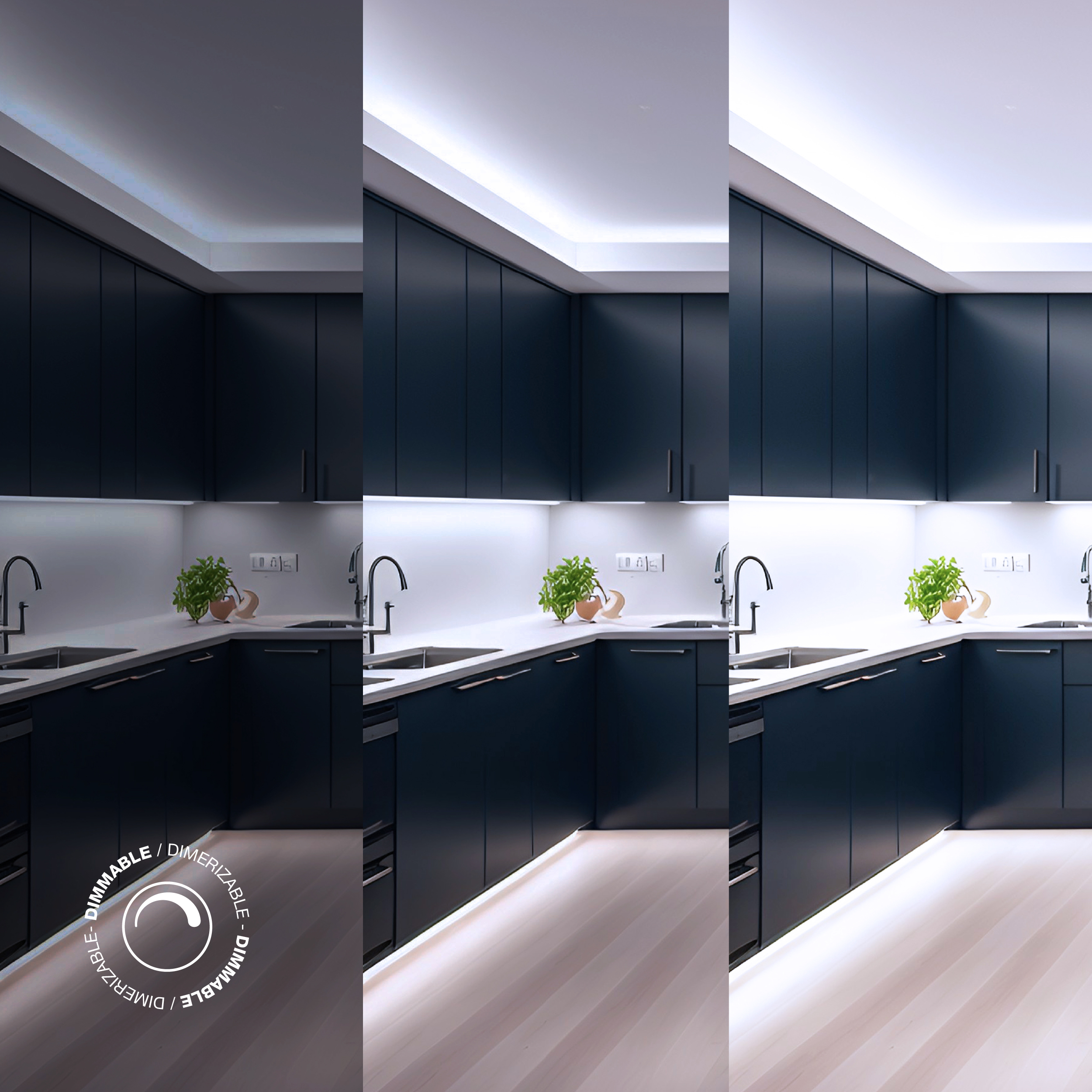 Tira LED COB 24V 40W/m Blanco Frío 4400lm/m 1600 LEDs/m, 30mm PCB IP33 x5m