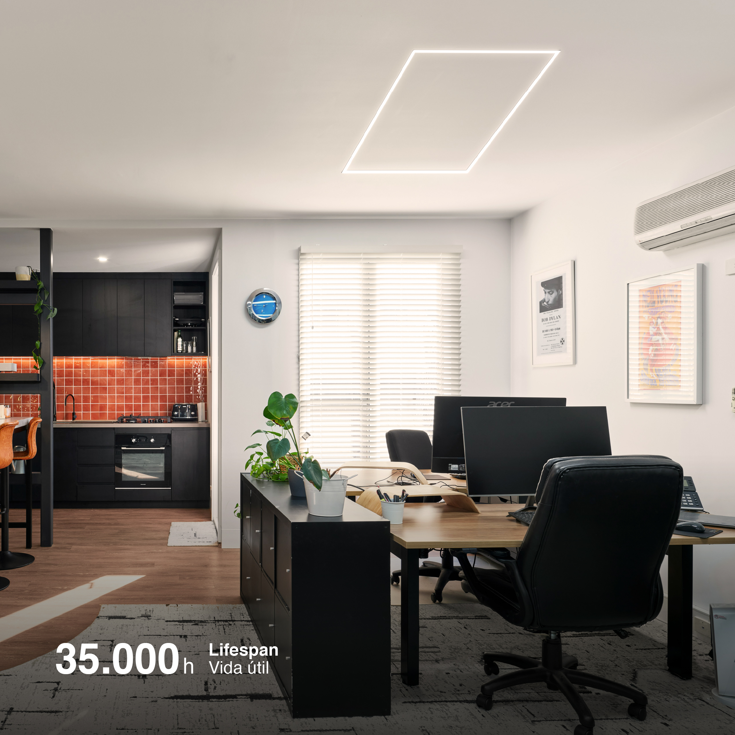 Marco Luminoso LED de 120x60cm 65W 4000lm blanco Cálido 3000K