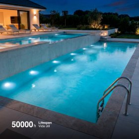 Luminaria para Pileta IP68 ø100mm Blanco Frío 10W