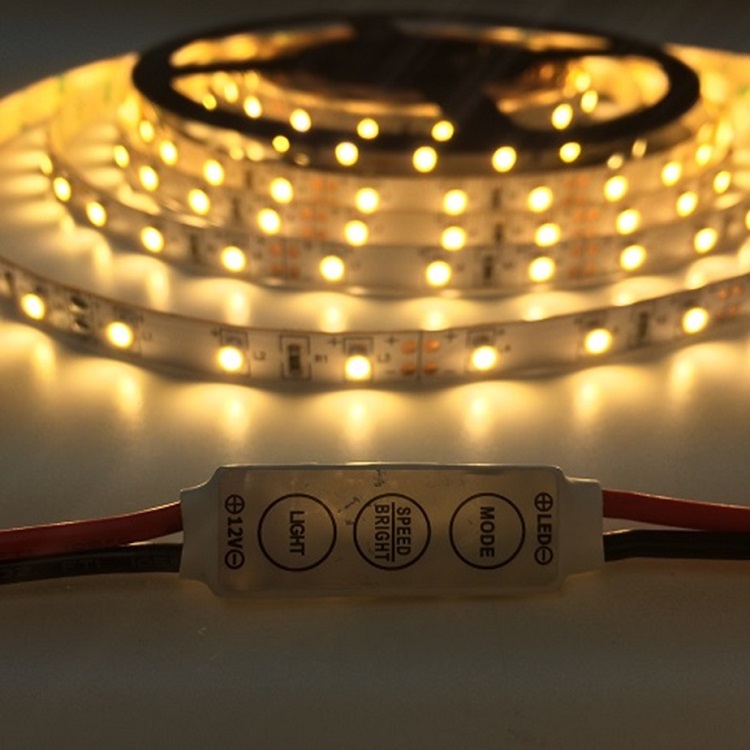 Mini Dimmer monocromático RF y control remoto, 5-24V 30-144W 6A