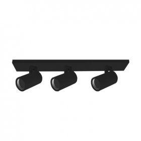 Aplique Móvil Negro Cabezal 35x14cm para 3 Lámparas GU10