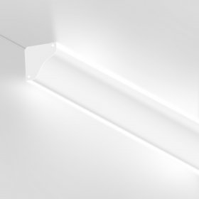 Perfil de Aluminio Bidireccional Esquinero 69,1x69,1mm Anodizado, Cover Opal Blanco x2m