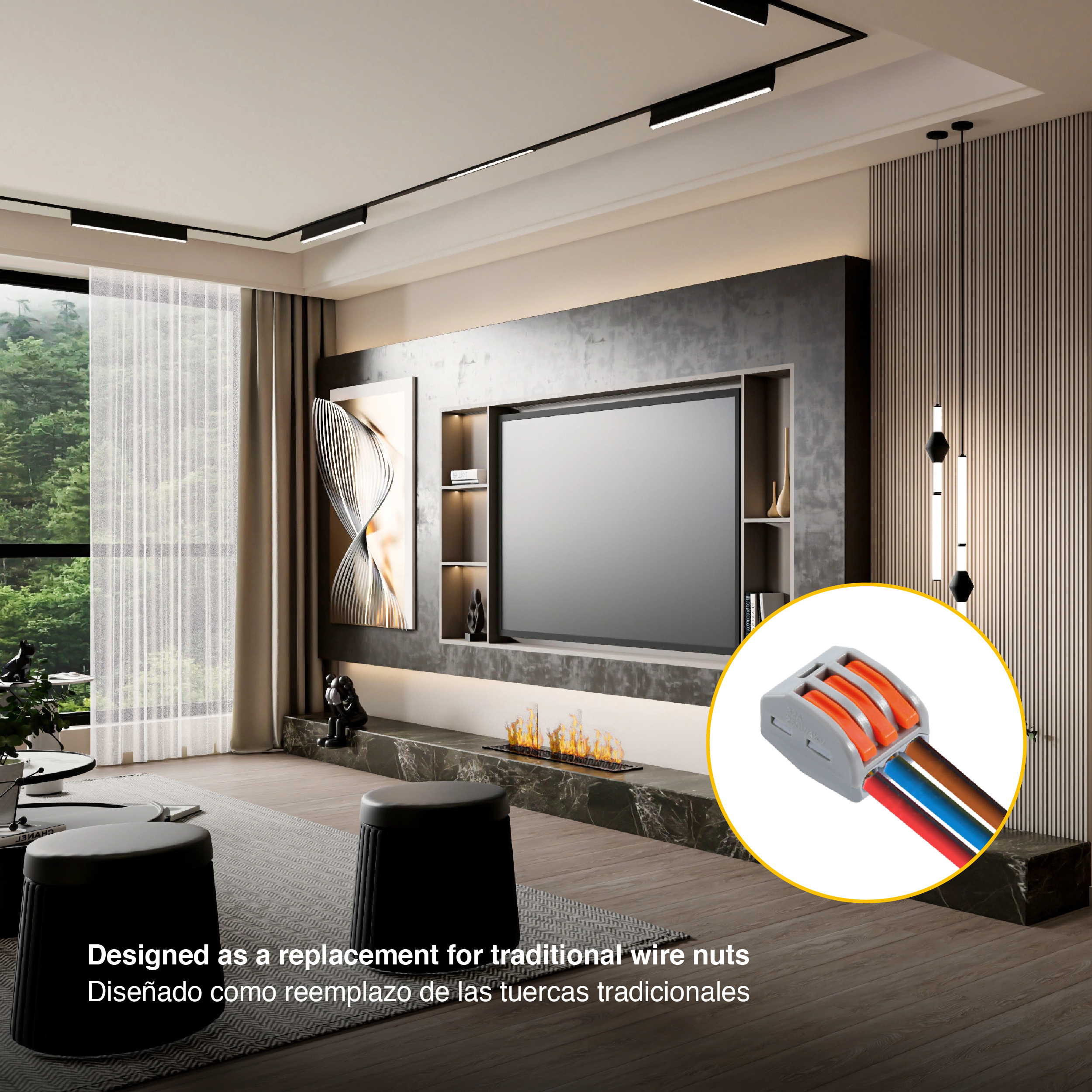 Kit de Conectores Empalme Fast Clip Tipo Wago 2, 3, 4 y 5 Polos.  x125 piezas