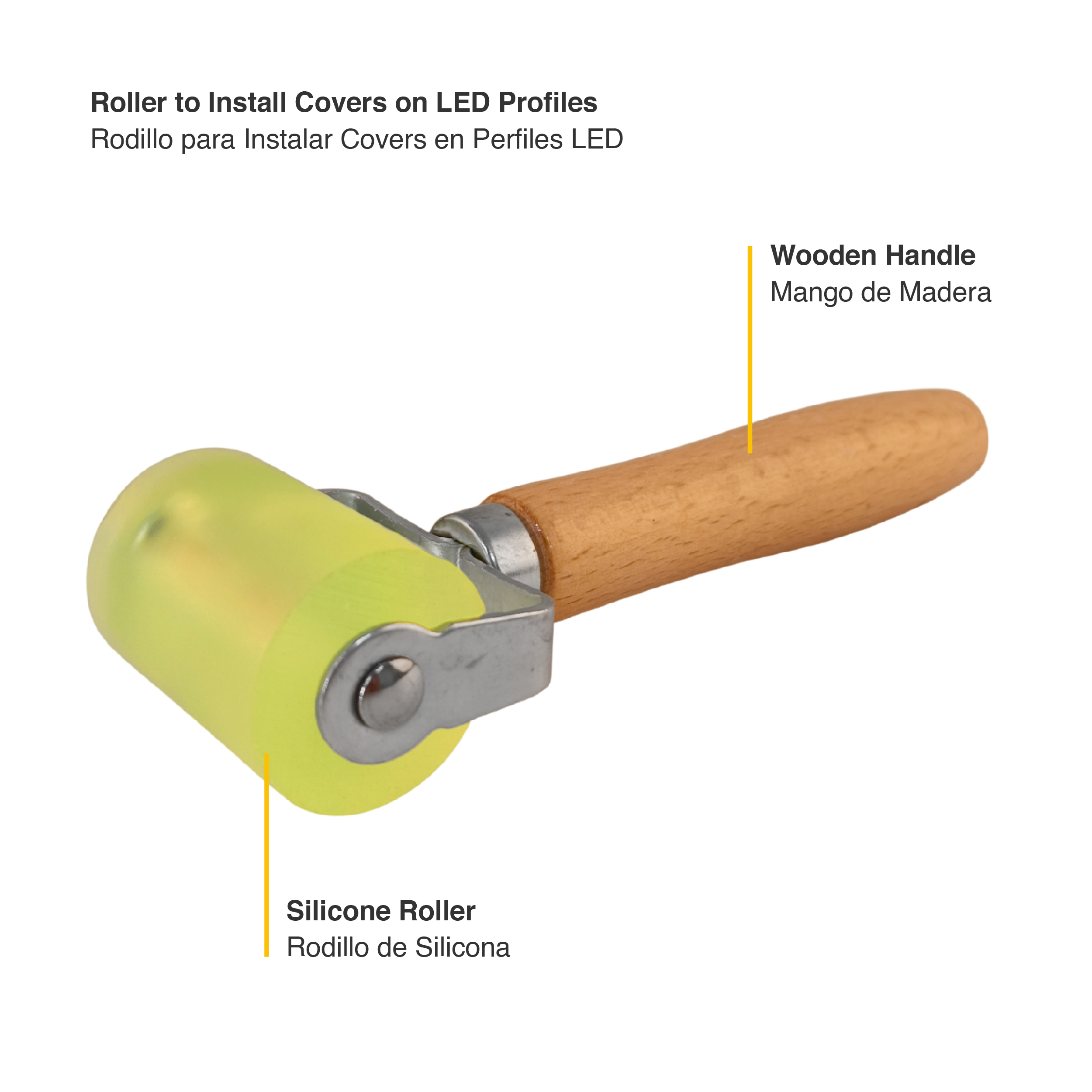 Rodillo  para Instalar covers en Perfiles