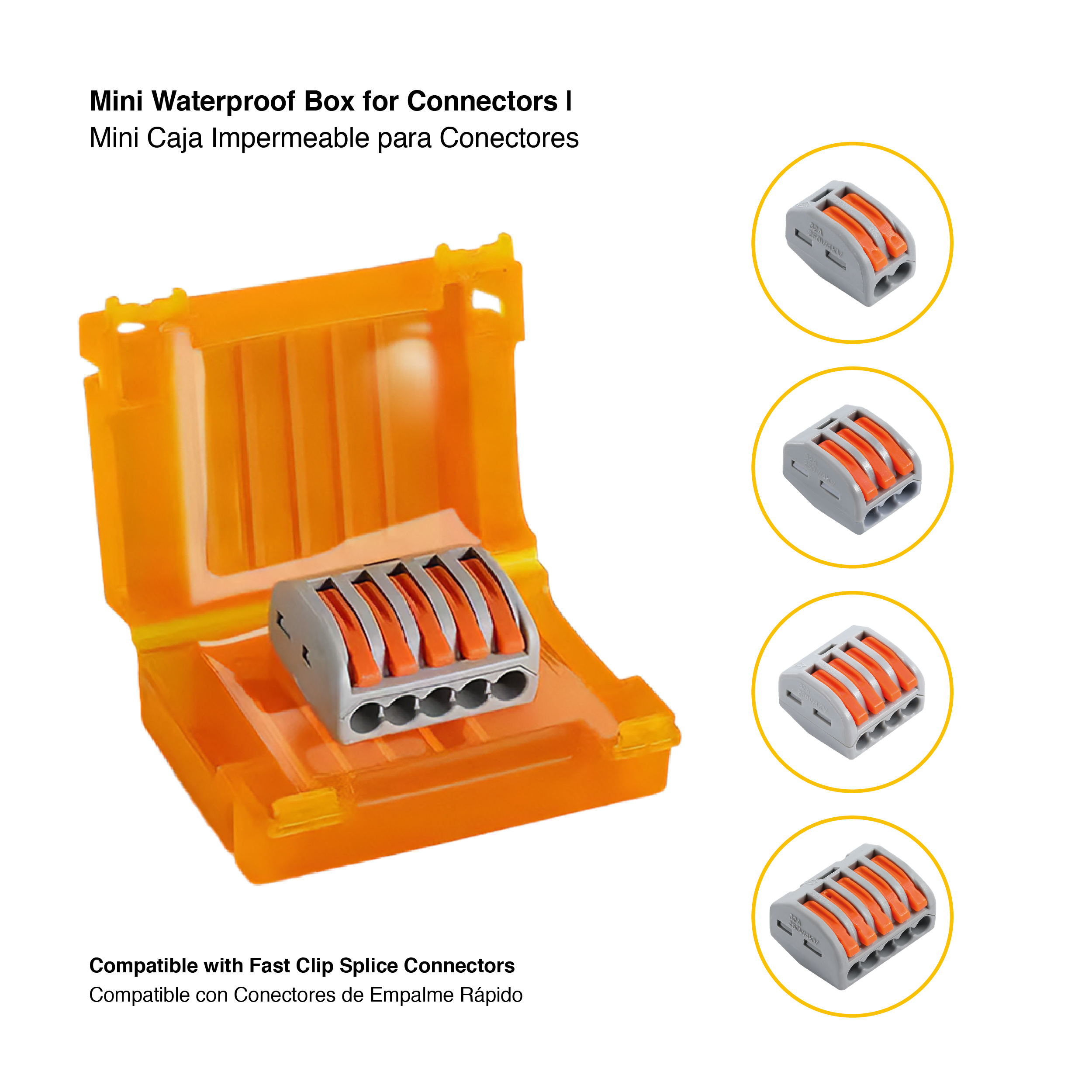 Mini Caja Impermeable para Conectores 55x37mm