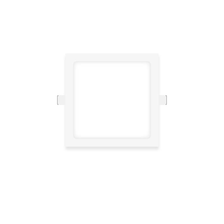 Panel LED cuadrado blanco de 12x12cm 6W 290lm Cálido De Embutir