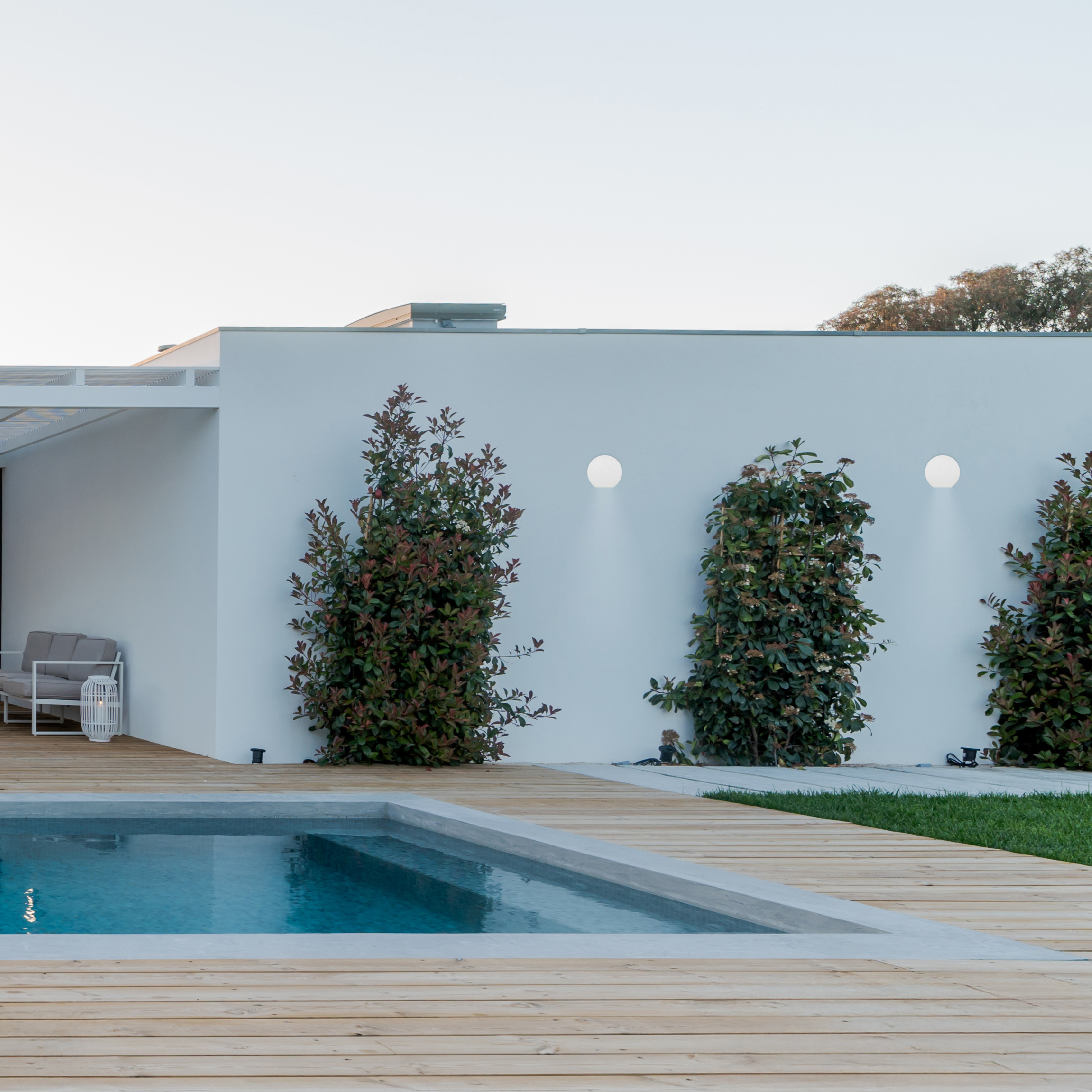 Aplique Exterior Blanco HALF MOON LED 7W 150lm Blanco Neutro 15cm 85-265V