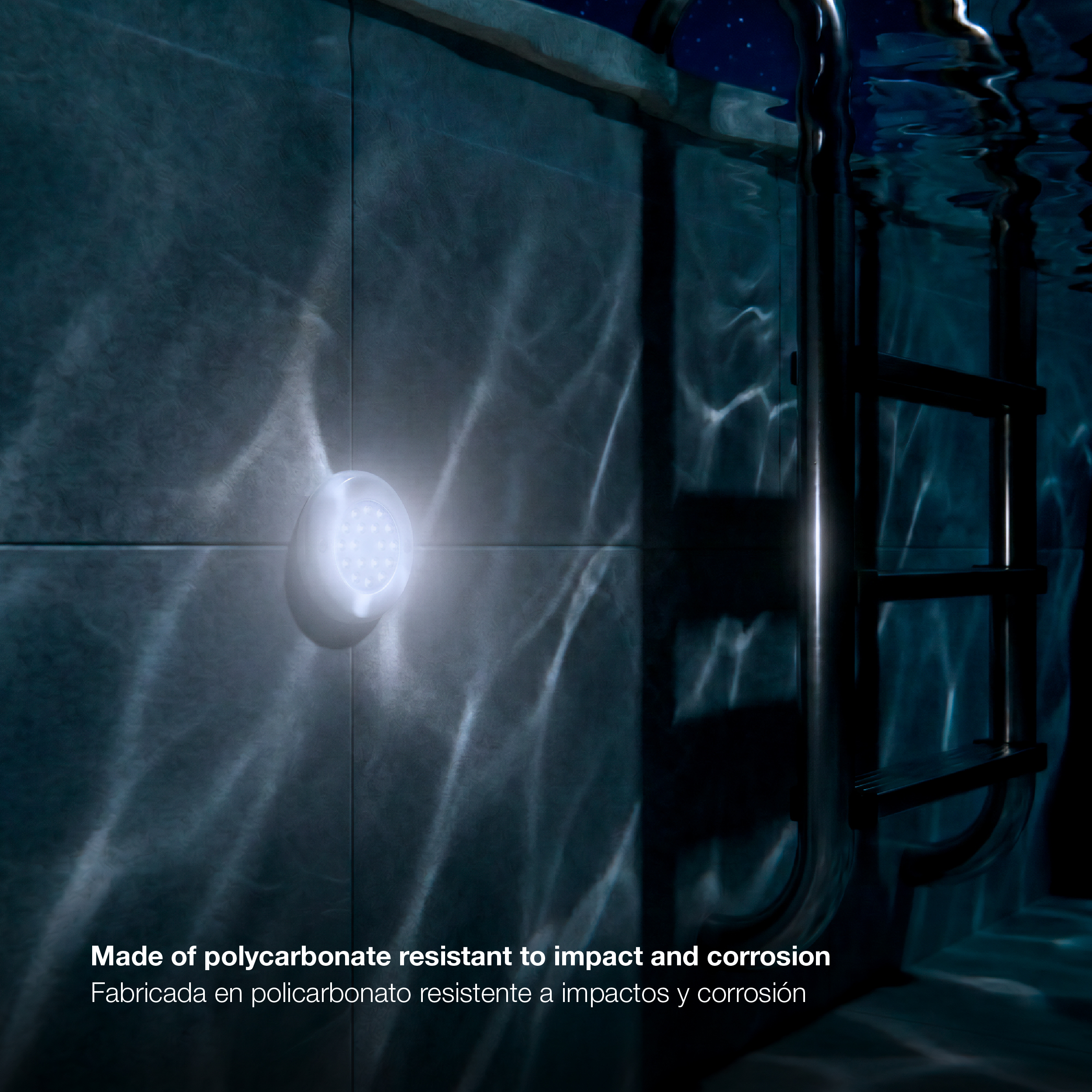 Luminaria para Pileta IP68 ø100mm Blanco Frío 10W