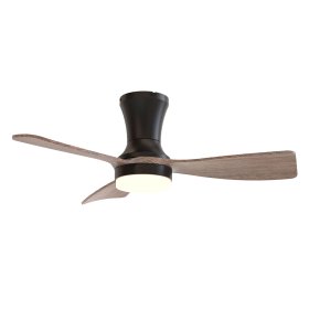 Ventilador Smart de Techo con Luz LED CCT 920x265mm Negro Madera 22W con Control Remoto AC100-240V I