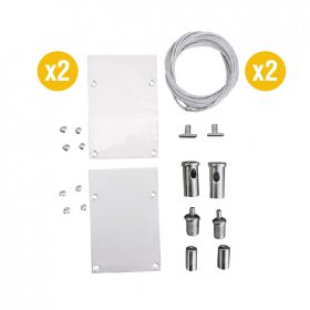 Kit de 2 tapas y 2 cables para suspender, NEGRO.compatible con PER-24-2M