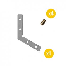 Conector Esquinero para Perfiles de Aluminio, Forma de L 120 grados