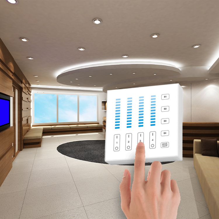 Panel de Control de Brillo 4 Zonas, Blanco 3V, 2.4GHz