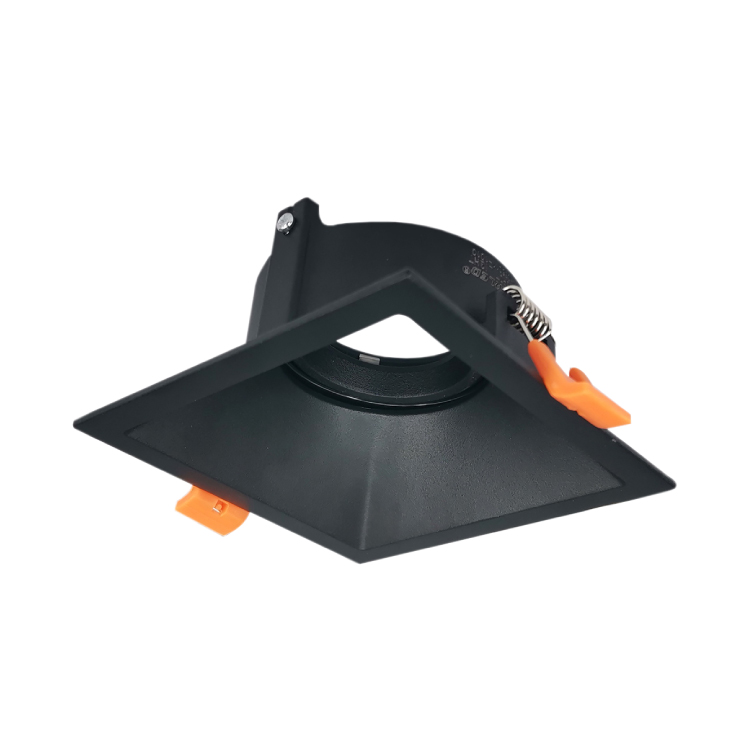 Spot Móvil Negro 9x9cm Corte 7.5cm para Dicroica GU10