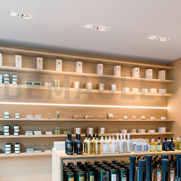 Spot Móvil Blanco 33.5x18.5cm, Corte 14cm, para lámparas AR111