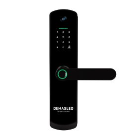 Cerradura Biométrica Smart WIFI de Vidrio Templado con Cámara