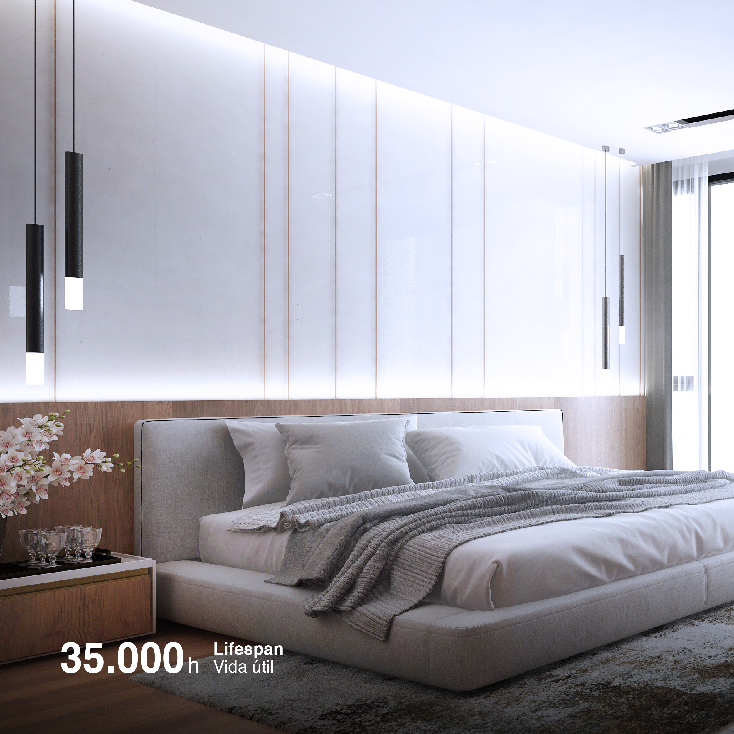 Tira LED COB 24V 15W/m Blanco Frío 1700lm/m 528 LEDs/m, 10mm PCB IP33 x 5m