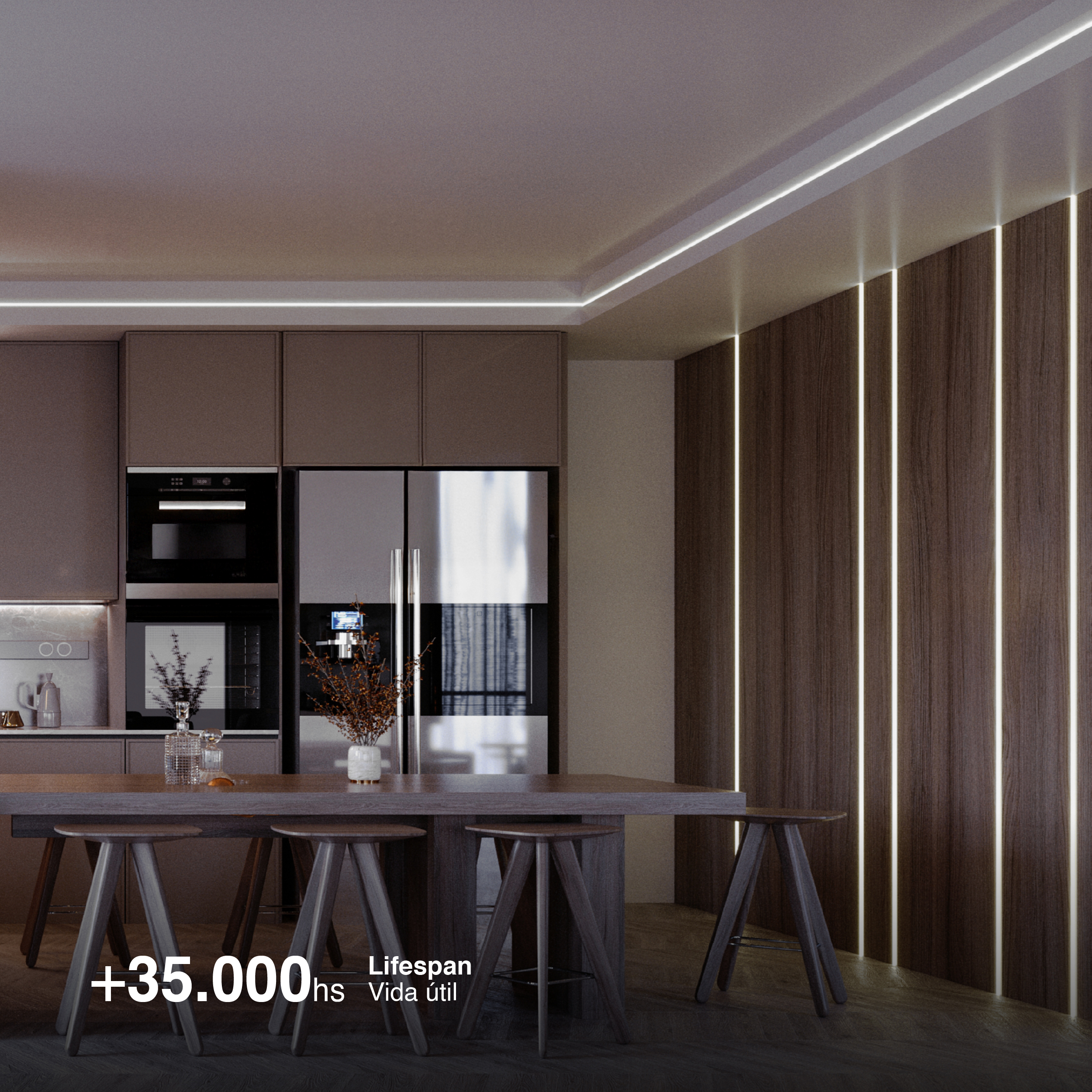 Tira LED COB 24V 25W/m Blanco Neutro 2875lm/m 960 LEDs/m, 15mm PCB IP33 x5m