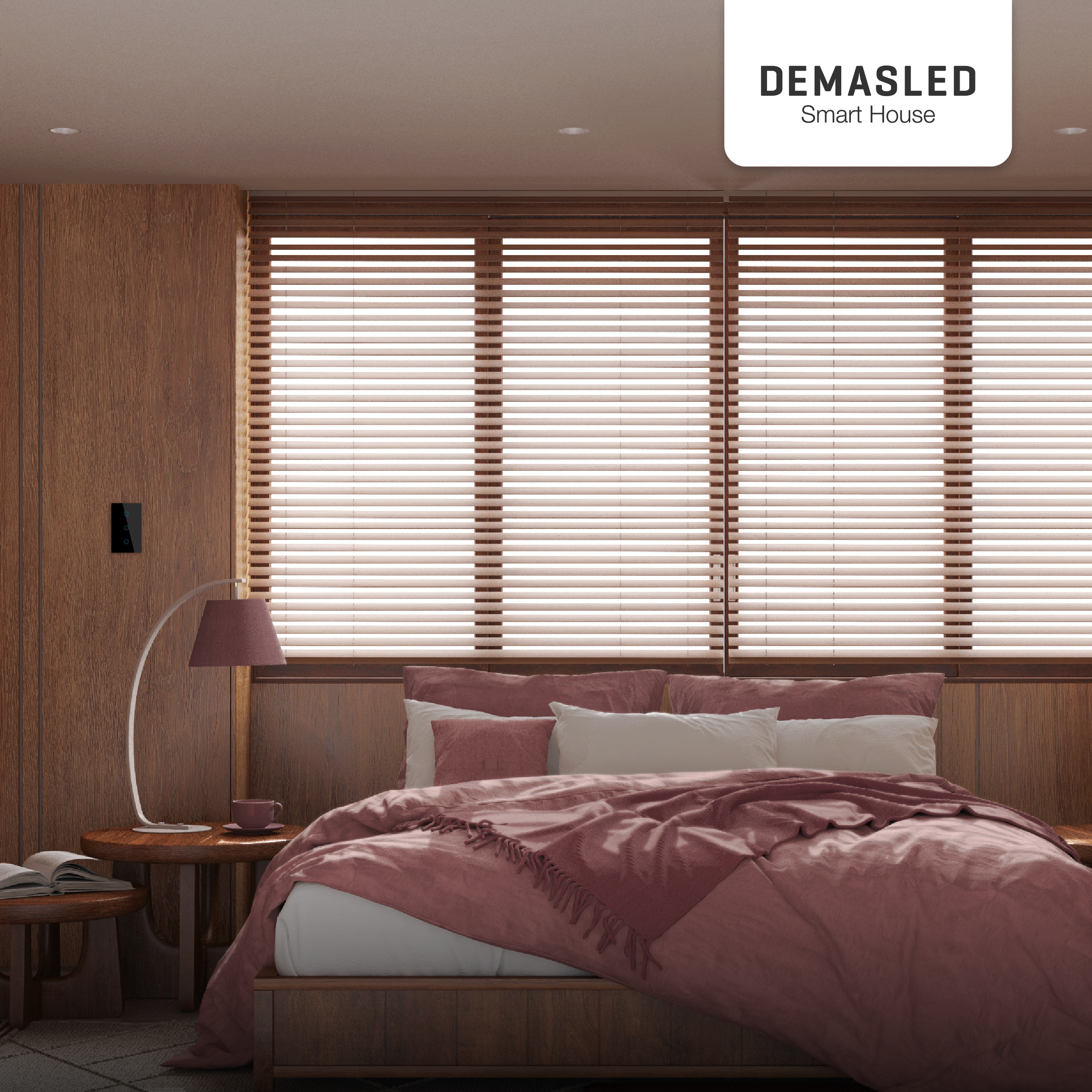 Tecla Smart WiFi Switch de Cortina Negro